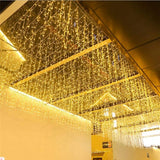 Popxstar LED Fairy Curtain String Light Waterfall Lights with 8 Modes Controller for Indoor Outdoor Patio Wedding Christmas Party Holiday