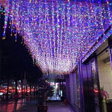 Popxstar LED Fairy Curtain String Light Waterfall Lights with 8 Modes Controller for Indoor Outdoor Patio Wedding Christmas Party Holiday