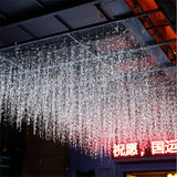 Popxstar LED Fairy Curtain String Light Waterfall Lights with 8 Modes Controller for Indoor Outdoor Patio Wedding Christmas Party Holiday