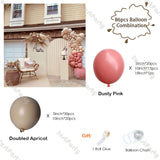 Popxstar Doubled Apricot Brown Balloons Garland Arch Kit Boho Wedding Decoration Baby Shower Birthday Party Decor Bridal Shower Supplies