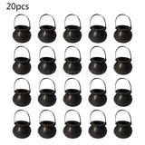 Popxstar 20 pcs Mini Candy Kettles Witch Skeleton Cauldron Holder Pot for Halloween