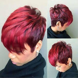 Popxstar Synthetic Hair Women Short Curly African American Wig Machine Made