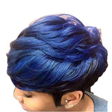 Popxstar Synthetic Hair Women Short Curly African American Wig Machine Made