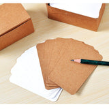 Popxstar 100pcs Vintage Blank Card DIY Greeting Cards Graffiti Word Cards Wedding Party Gift Thick Kraft Paper Postcards