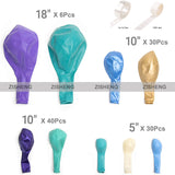 Popxstar 98Pcs Purple Blue Latex Balloons Garland Set Mermaid Theme Party Supplies For Baby Shower Kids Girls Birthday Event Decor