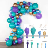 Popxstar 98Pcs Purple Blue Latex Balloons Garland Set Mermaid Theme Party Supplies For Baby Shower Kids Girls Birthday Event Decor
