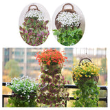 Popxstar Flower Planter Wall Hanging Wicker Rattam Basket Garden Vine Pot Plants Holder