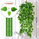 Popxstar Flower Planter Wall Hanging Wicker Rattam Basket Garden Vine Pot Plants Holder