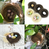 Popxstar 8-25cm Nature Bird Nest Easter Decoration DIY Handmade Craft Birds Nest for Easter Party Home Garden Decoration